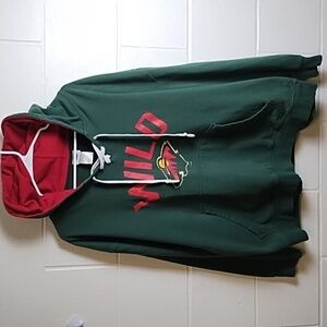 NHL Wild Hockey Laced Detail Hoodie Fleece Sweatshirt